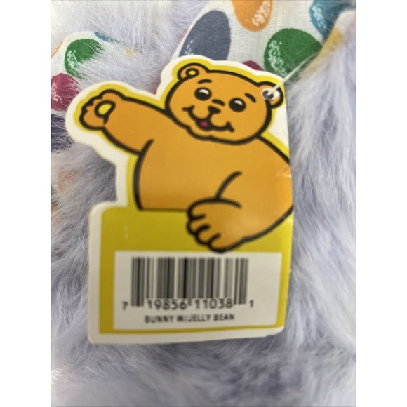 Goffa Purple Rabbit Plush Jellybean Bowtie with Tag 16 in - Picture 9 of 16